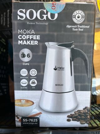 Cafetera Italiana SOGO Moka 6 Tazas