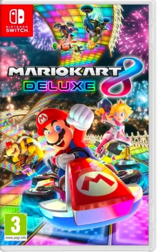Nintendo Switch + Mariokart 8 Deluxe + Malet Mario