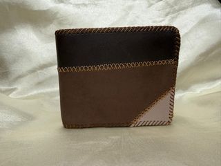 Cartera de cuero hombre patchwork
