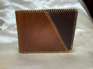 Billetera de cuero hombre patchwork