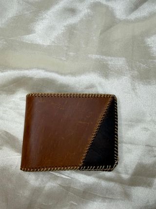 Billetera de cuero hombre patchwork