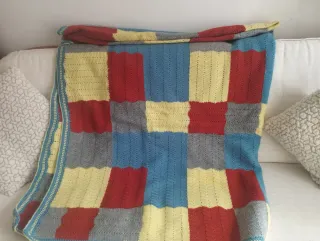 Manta de lana artesanal hecha a mano