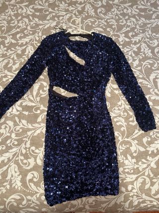 Vestido Lentejuelas corto de Zara