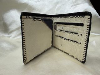 Cartera de cuero hombre bicolor