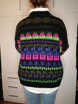 Jersey de punto vintage multicolor
