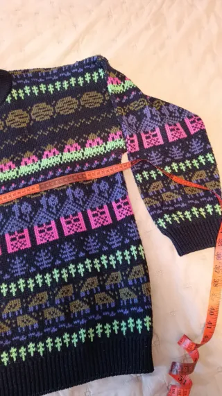 Jersey de punto vintage multicolor