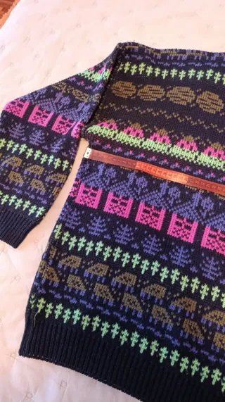 Jersey de punto vintage multicolor