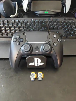 Mando PS5 Dualsense negro + Joysticks Magnéticos