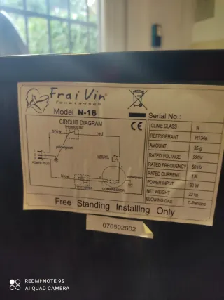 Nevera para vino 14 botellas