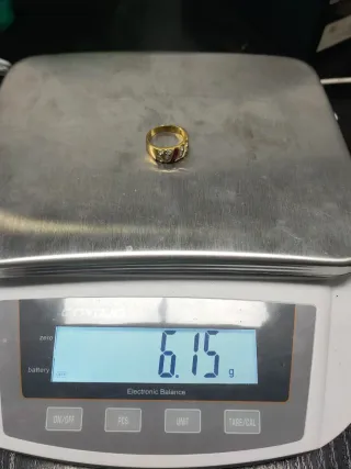 Anillo Oro 18k con Rubíes y Diamantes