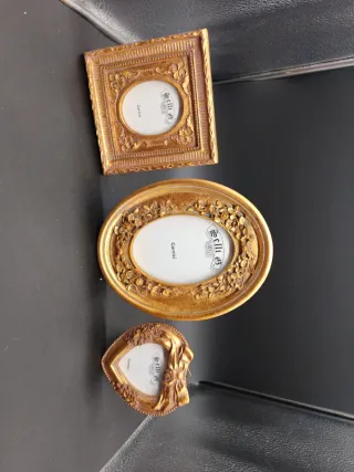 Trio portafoto oro