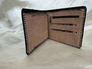 Cartera de cuero hombre azul cocodrilo