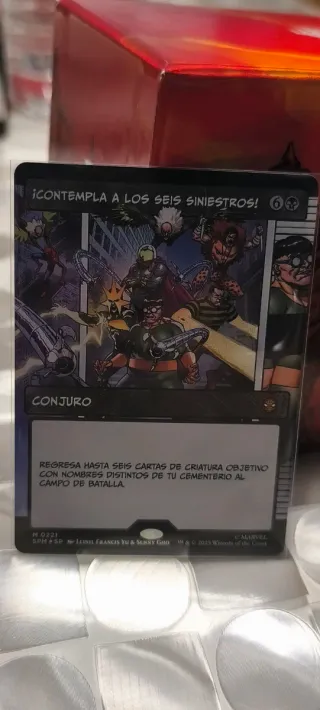 Carta Magic spiderman Los Seis Siniestros Foil Esp
