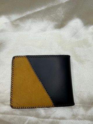 Cartera de cuero hombre bicolor