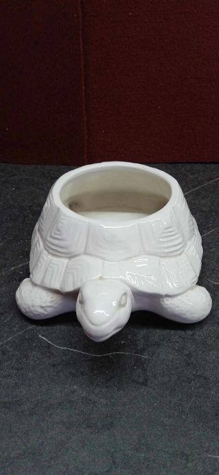 Posacenere Tartaruga Ceramica Bianco