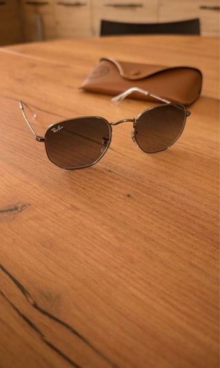 Gafas Ray Ban Hexagonales Marrón/Plata