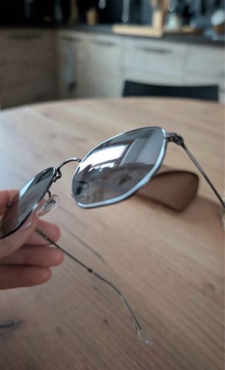 Gafas Ray Ban Hexagonales Marrón/Plata