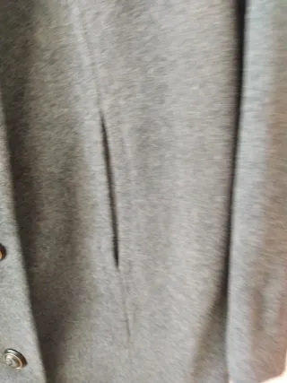 Abrigo señora gris con cuello de pelo