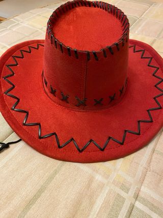 Sombrero de vaquero rojo