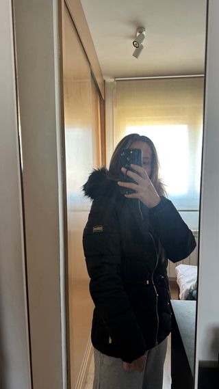 Plumas Barbour Negro