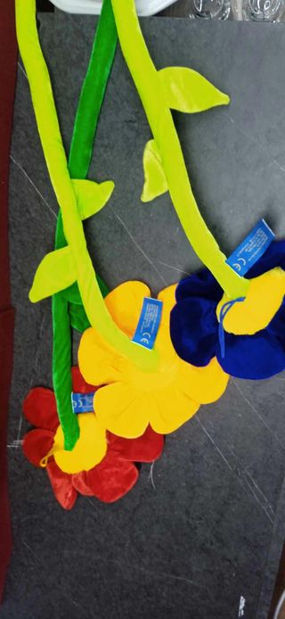 3 Fiori in stoffa decorativi