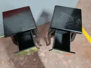 Mesita vintage madera diseño ciudades