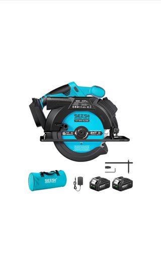 Sierra Circular Inalámbrica 165mm + Baterías