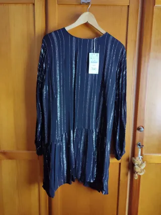 Vestido Zara cotillón plateado Talla M