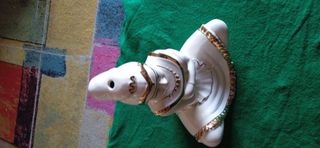 Statuetta Cinese Porcellana Dorata