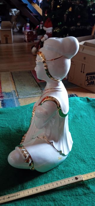 Statuetta Cinese Porcellana Dorata