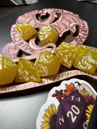 Set Dadi D&D Giallo Drago