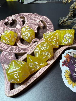 Set Dadi D&D Giallo Drago