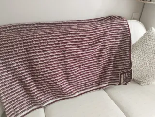 Manta de lana artesanal a rayas