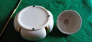 Porcellana decorativa bianca e oro