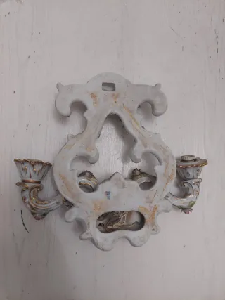 Applique Capodimonte floreale oro