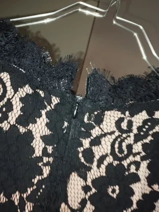 Vestido Negro Encaje Fiesta T M+