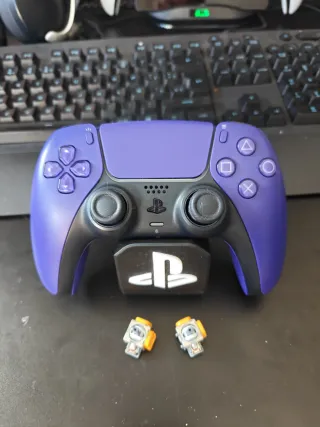 Mando PS5 Morado + Joysticks Magnéticos
