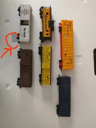 Lote 6 Vagones Americanos HO