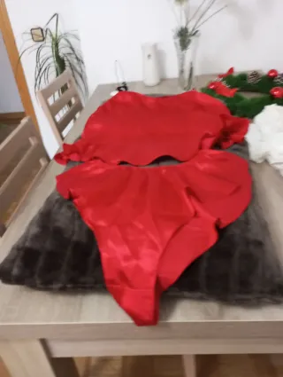 Conjunto lencería rojo Nochevieja