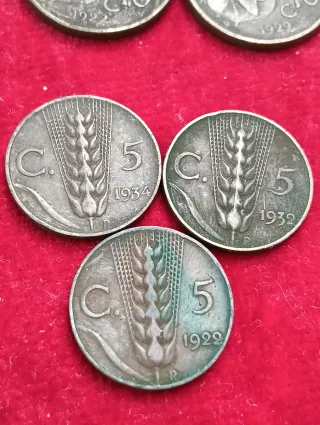 Lotto di monete antiche italiane inizio XX secolo