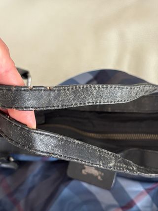 Bolso Burberry Cuadros Azul Gris