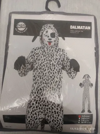 Disfraz Dálmata Niño 3-4 Años