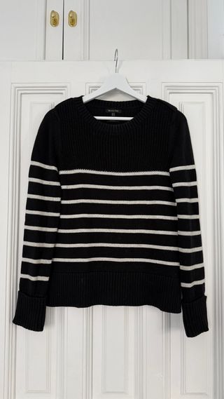 Jersey Massimo Dutti Rayas Negro Blanco