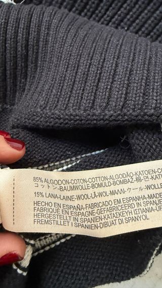 Jersey Massimo Dutti Rayas Negro Blanco