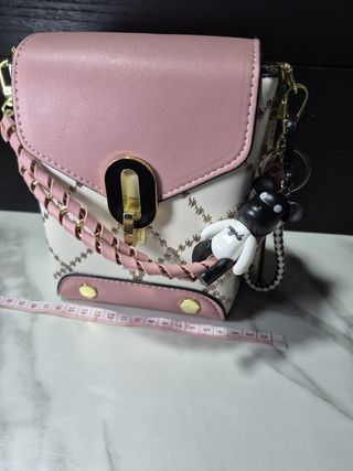 Bolso Cubo Chic Rosa con Osito