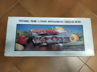 Griglia pietra ollare con 2 fornellini