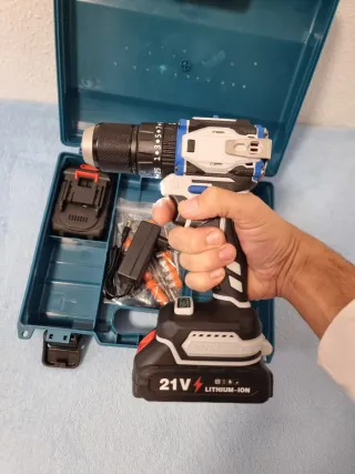 Taladro Percutor Atornillador + 2 Baterías