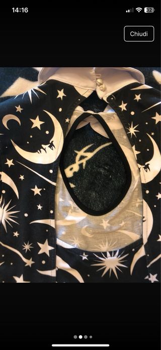 Vestito Killstar nero con lune e stelle taglia XS