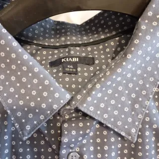 Camicia uomo fantasia grigia 4XL