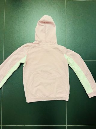 Felpa Kappa con cappuccio rosa e stampa